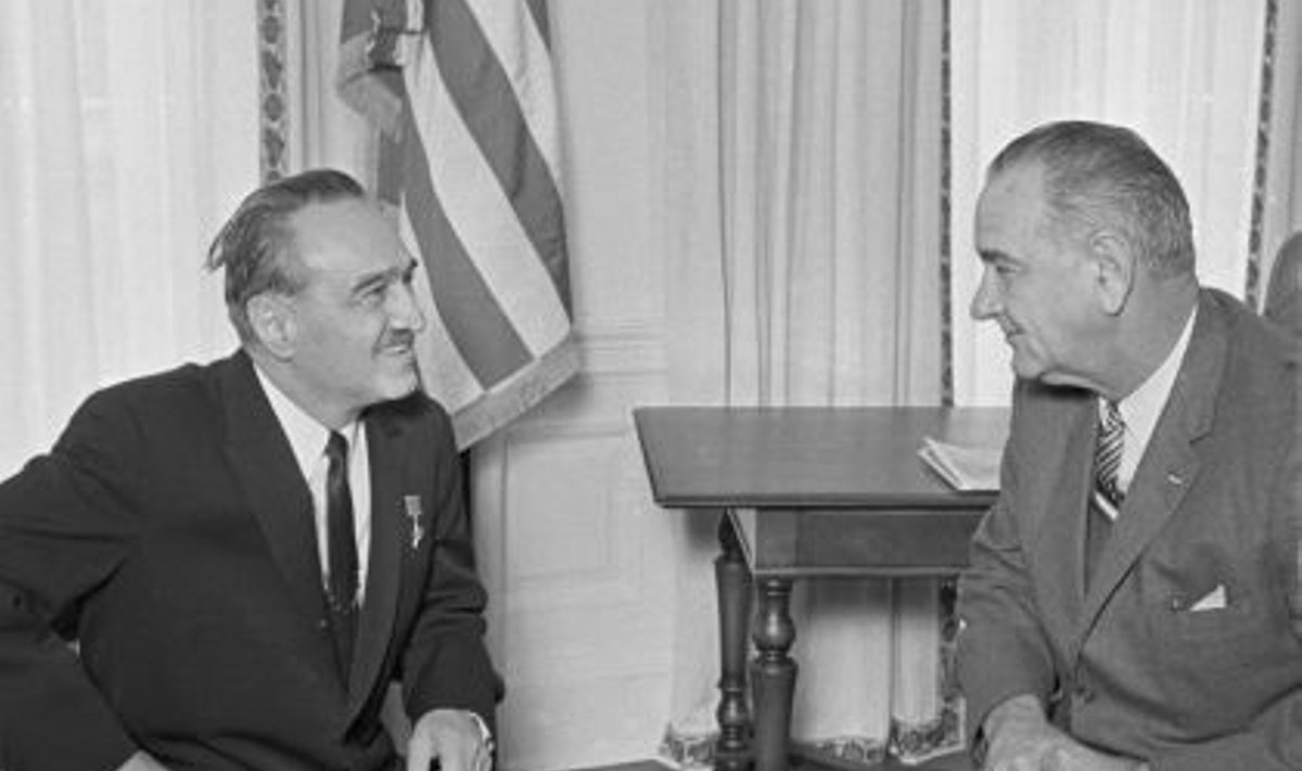 Anastass Mikojan ja USA president Lyndon Johnson 
