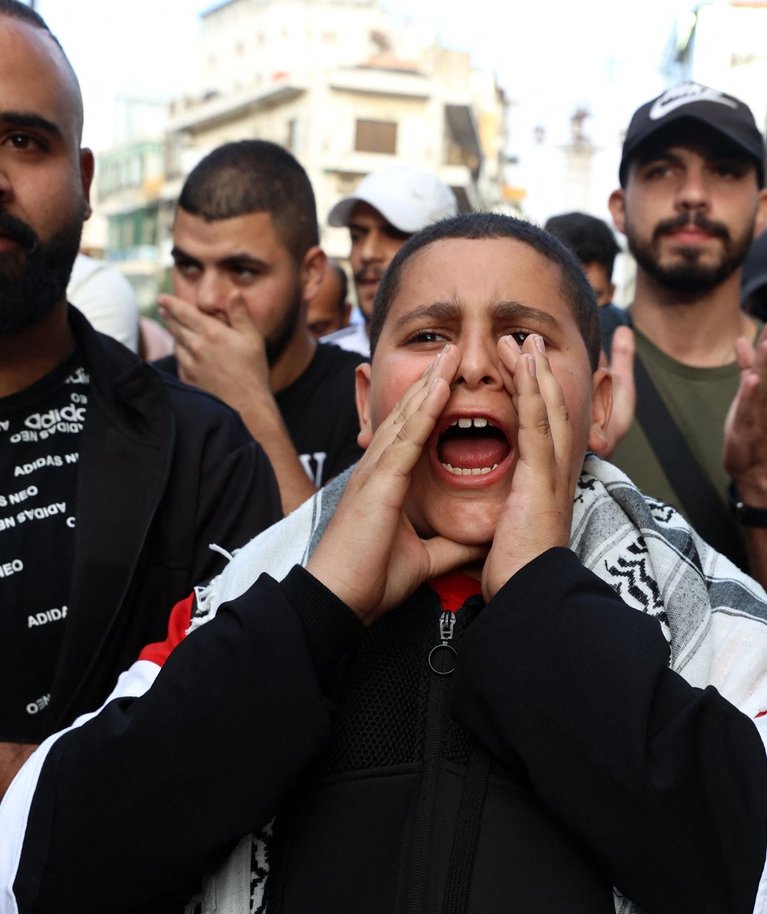 Protest Gaza sektori palestiinlaste toetuseks Ramallah’ linnas. Foto tehtud 30. oktoobril 2023.