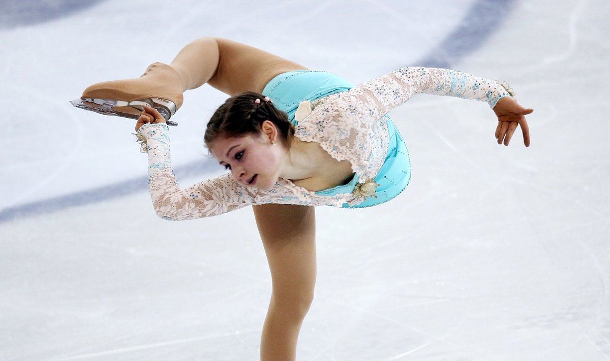 Lipnitskaia of Russia performs during the ladies free skating event at the ISU Grand Prix of Figure Skating final in Barcelona