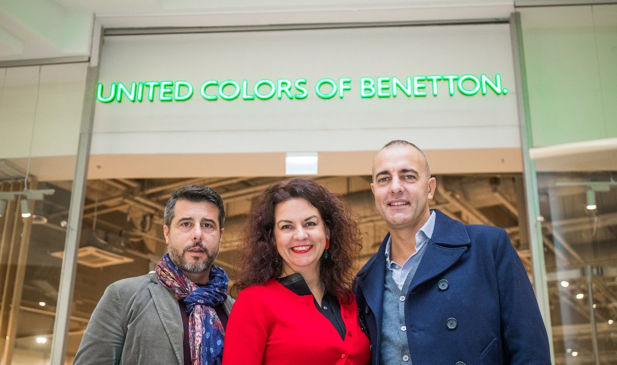 Vasakult: United Colors of Benettoni Põhja-Euroopa piirkonnajuht Nicola Capone, Tallinki kaldakaubanduse juht Kristel Sooaru ja Benettoni äriarenduse juht Giorgio Venturato