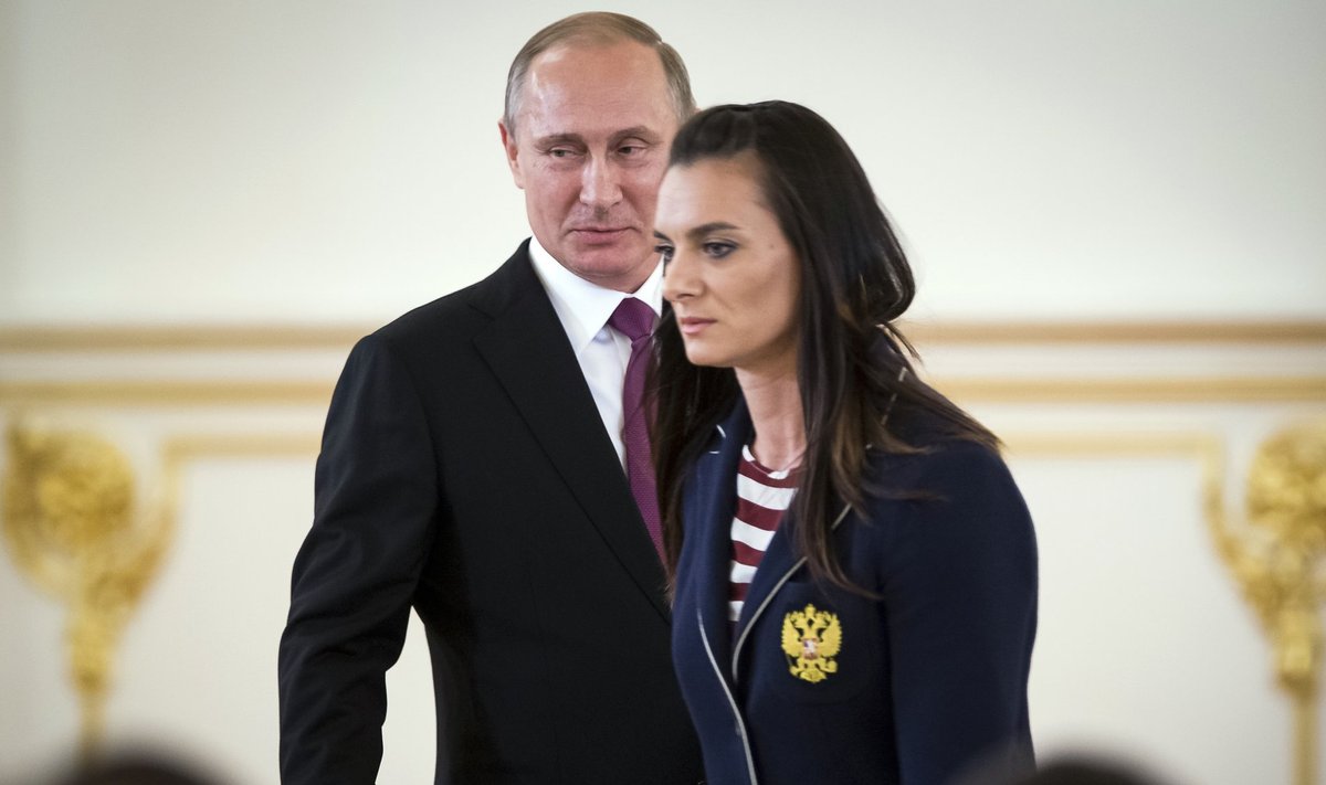 Jelena Isinbajeva ja Vladimir Putin 2016. aastal