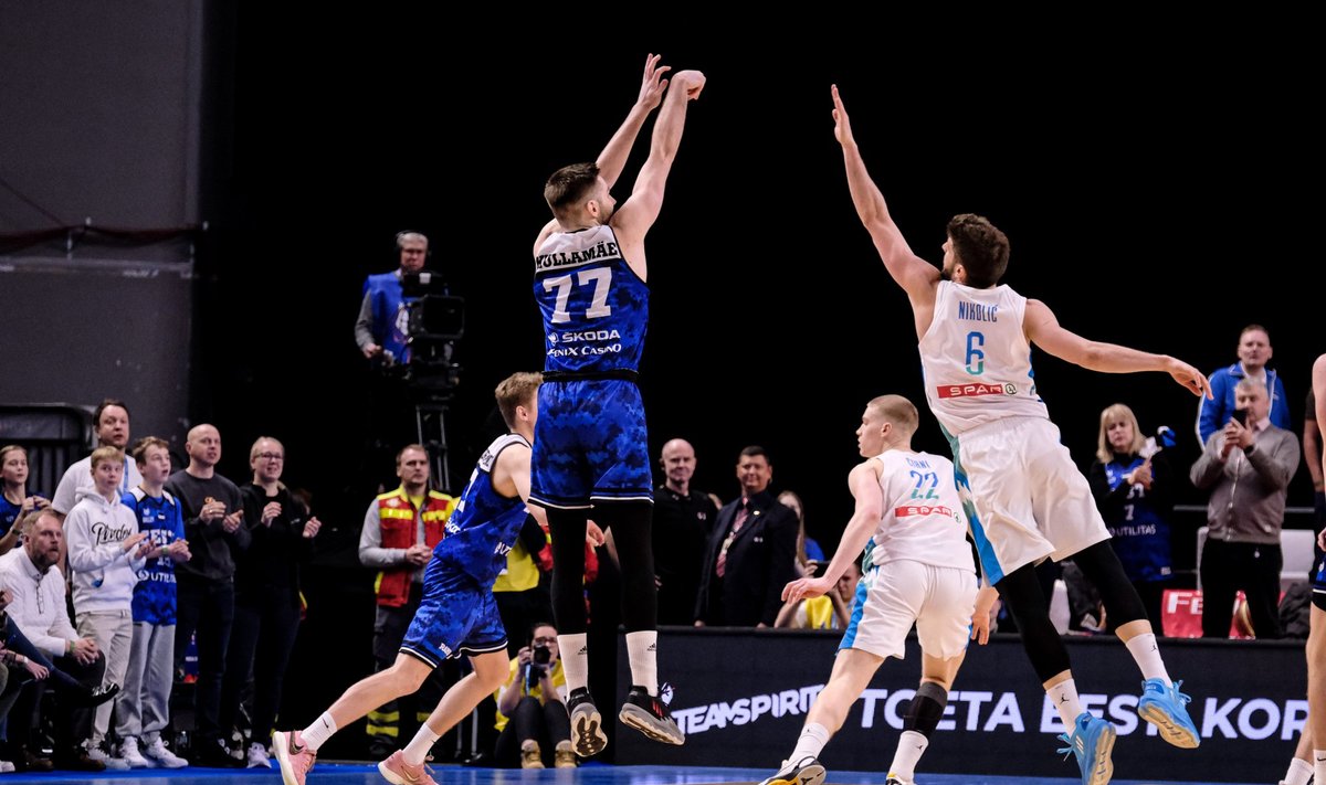 Kristian Kullamäe võiduvise Sloveenia vastu.