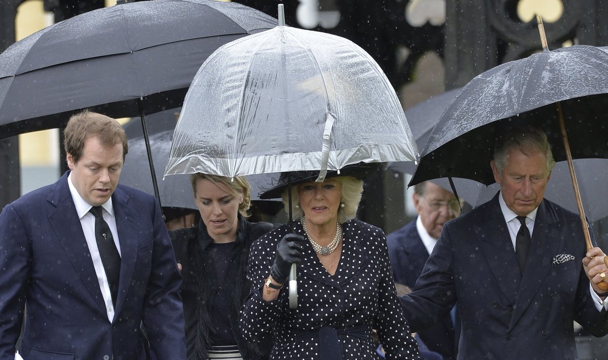 Cornwalli hertsoginna Camilla abikaasa prints Charlesiga Camilla venna Mark Shandi matustel 