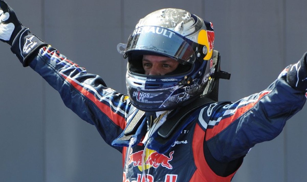 Sebastien Vettel pärast Barcelona etapivõitu, vormel-1