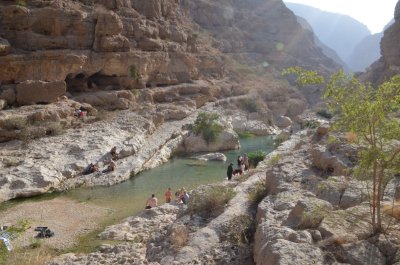Veekogu alguspunkt Wadi Shabis – terve ujumisteekond koos kose ja koopaga on kui looduslik veepark, mis kodustele tervisekeskustele varju heidab.