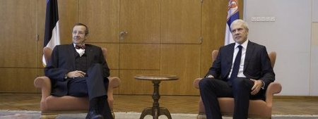 President Toomas Hendrik Ilves kohtumisel Serbia riigipea Boris Tadić’iga.   