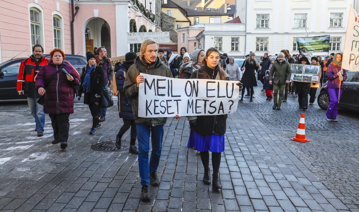 Metsakaitsjate protestiüritus Tallinnas