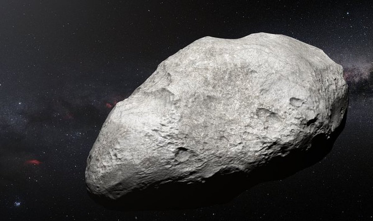 Pagendatud asteroid kunstniku kujutluses. 