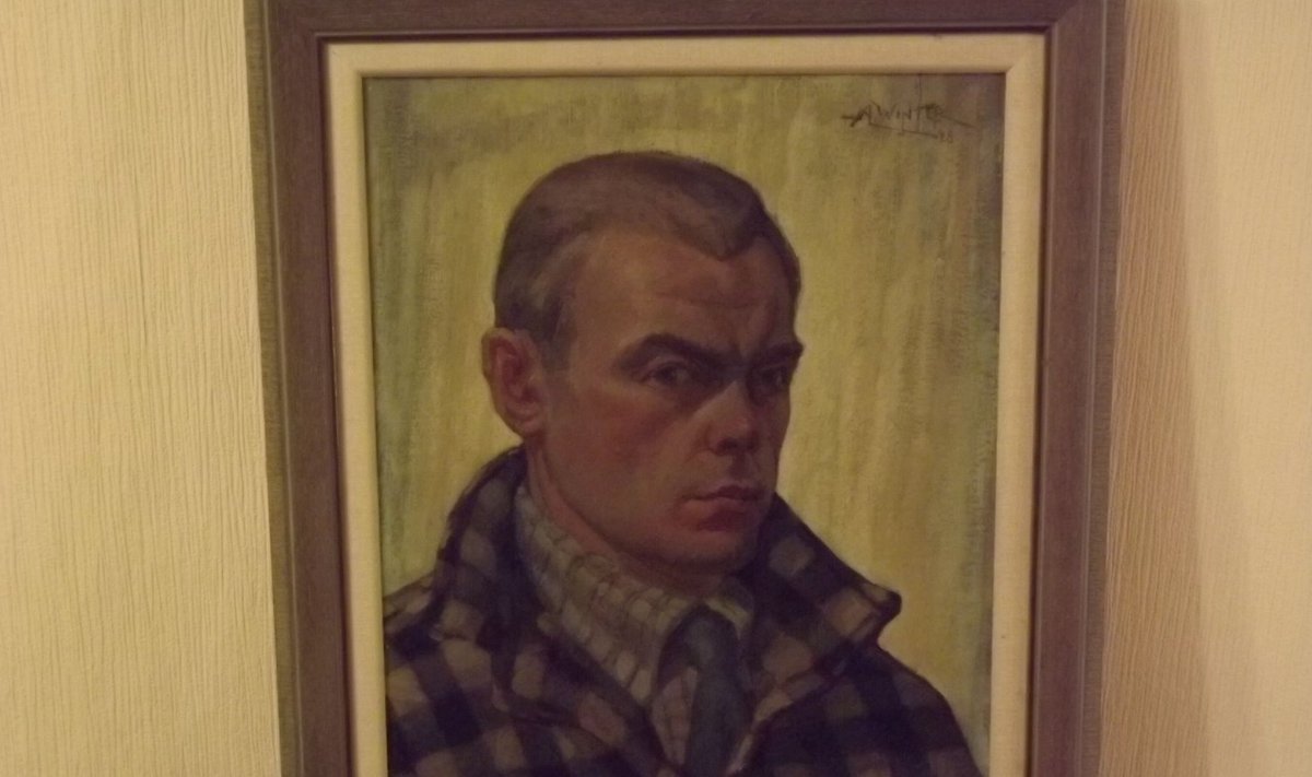  Just nõnda kujutas Eestist pärit kunstnik Andrew Winter ennast aastal 1928. Teos paiknevat Pärnus erakätes.