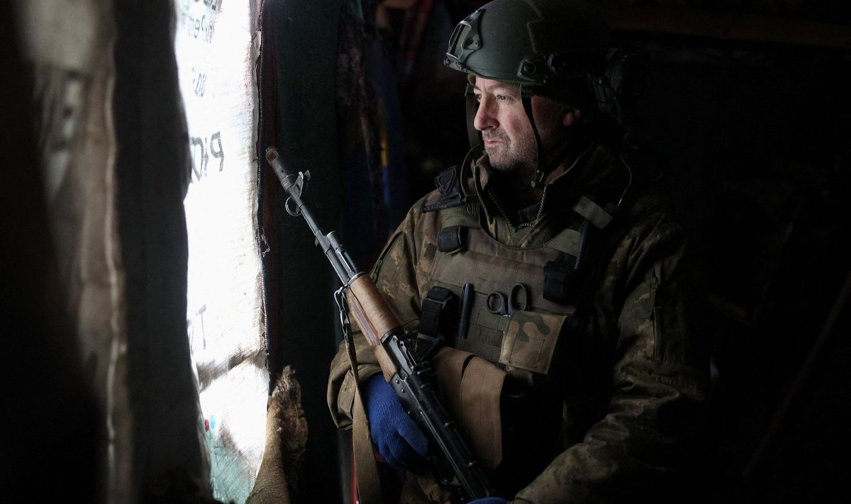 Ukraina sõdur 14. detsembril Horlivka lähedal
