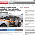 Soome kaubanduskeskuse parklas süttis auto kahe lapsega – isa tiris nad viimasel hetkel leekidest välja