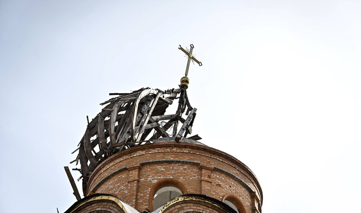 Разрушенная церковь в Запорожской области