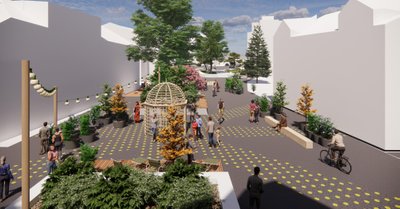 На улице Яама в Нымме и прилегающей территории будет создано пространственное решение с новой городской мебелью и малыми формами, которое удобно объединит железнодорожную станцию Нымме и рынок.
