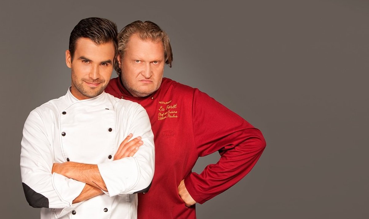 “Köögis” tegutsevad kokapoiss Maks (Kristjan Kasearu) ja peakokk Viktor (Indrek Taalma).