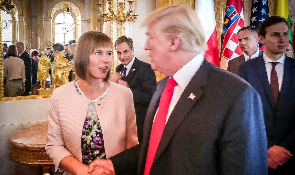 Kaljulaid ja Trump 2017. aastal Varssavis.