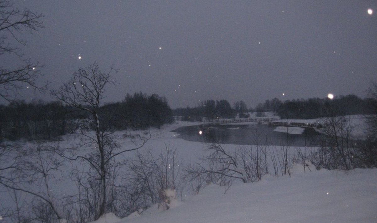 Vaade jõele Tori kandis 7. detsembril