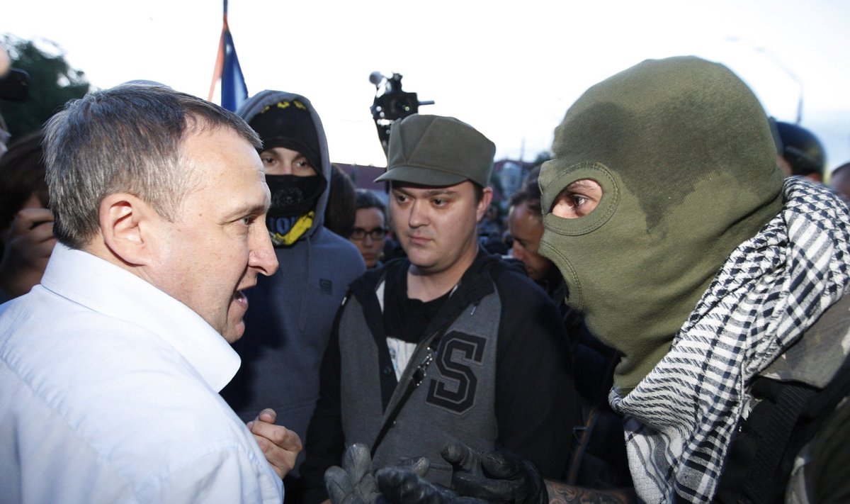 Andriy Deshchytsia koos protestijatega