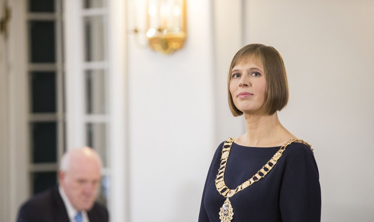 Vabariigi presidendi vastuvõtt Kadrioru kunstimuuseumis.Kersti Kaljulaidi ametisse astumine, presidendivahetus