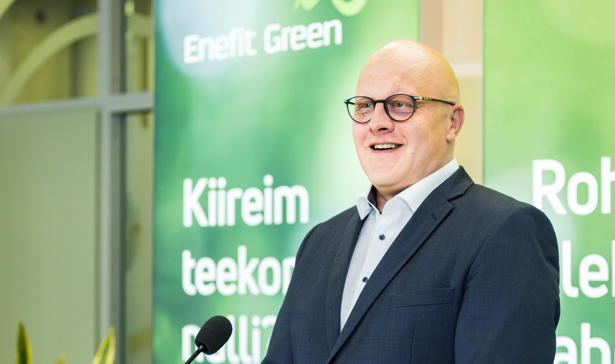 Enefit Greeni teise kvartali EBITDA ehk kasum enne intresse, makse ja amortisatsiooni jäi Swedbanki ootustele alla 7,7 miljoni euro võrra. Pildil ettevõtte juht Aavo Kärmas.