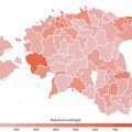 КАРТА | Уровень заражения коронавирусом в городах и волостях: Силламяэ и Нарва значительно опередили Таллинн