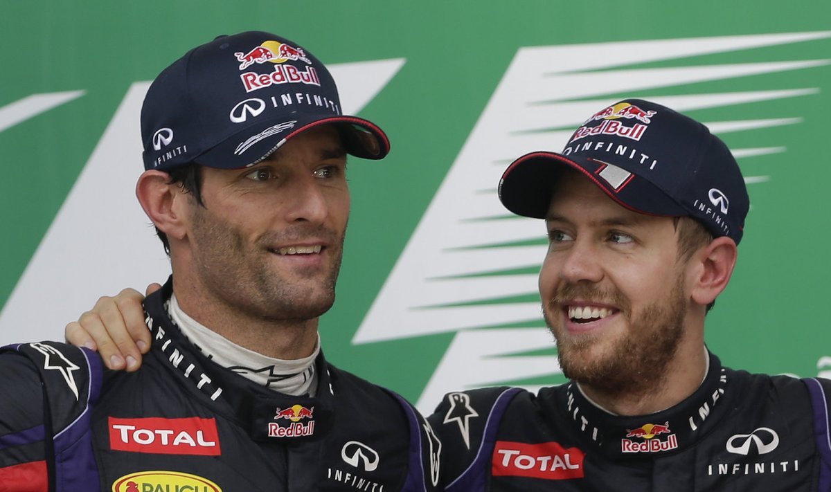Mark Webber ja Sebastian Vettel
