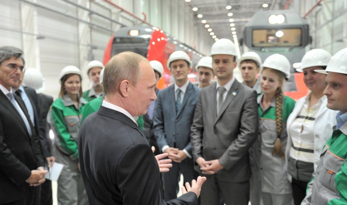 Vladimir Putin vestles Nižni Novgorodis veduritehase töölistega