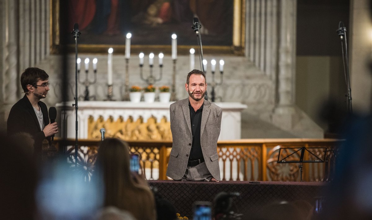 Nick Vujicic Oleviste kirikus 16.11.2023