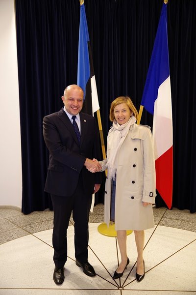 Jüri Luik ja Prantsusmaa relvajõudude minister Florence Parly
