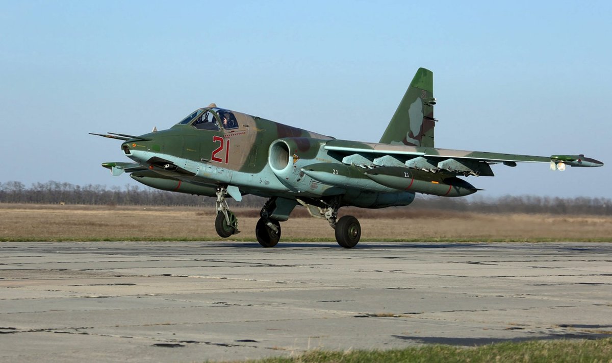 See Su-25 kuulub Vene õhujõududele, foto on illustratiivne