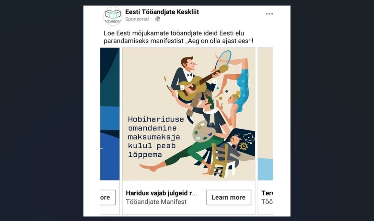 Meelehärmi tekitaund reklaam.