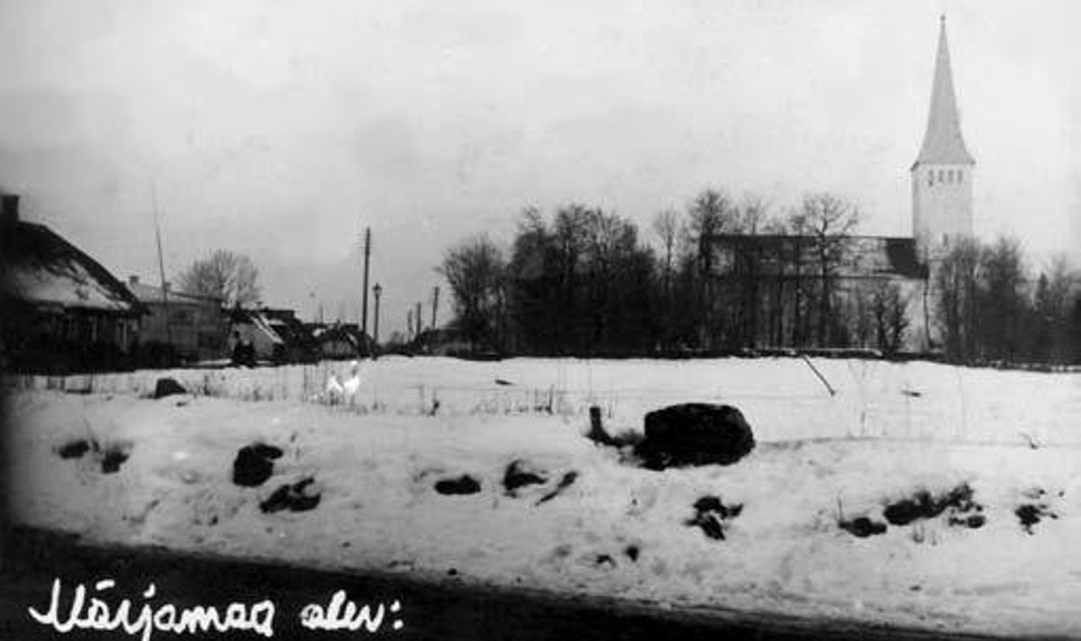 Talvine pilt Märjamaast 1930ndate aastate esimesest poolest. Foto Sergei Seelandi kogust