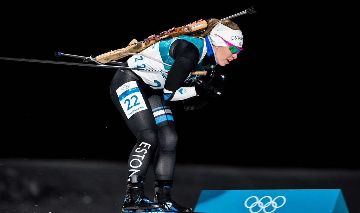 Johanna Talihärm olümpia jälitussõidus.