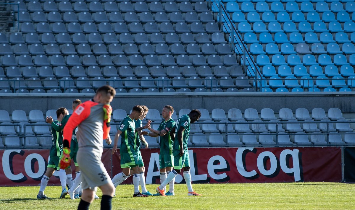 Tallinn, 19.05.2020. Jalgpalli Premier liiga teise vooru mäng Tallinna JK Legion ja FCI Levadia vahel võitis viimane seisuga 2:0.