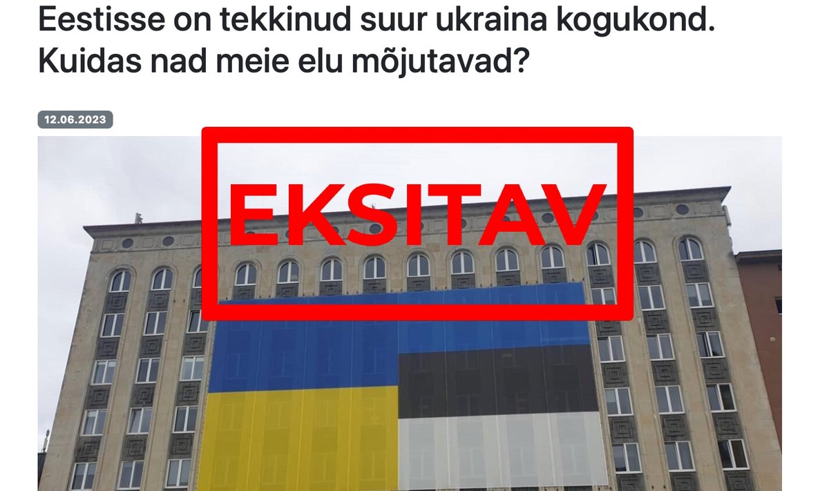 Uute Uudiste artikkel on eksitav