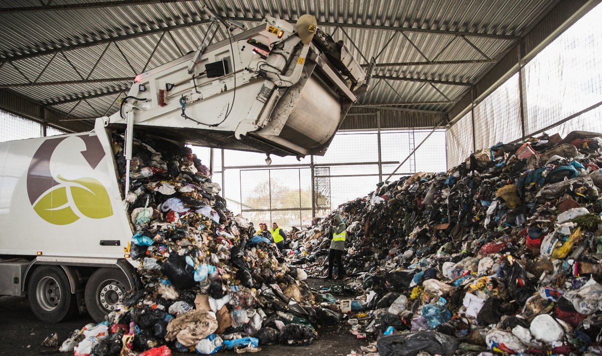 Biojäätmete komposteerimine prügilas (pilt on illustratiivne).