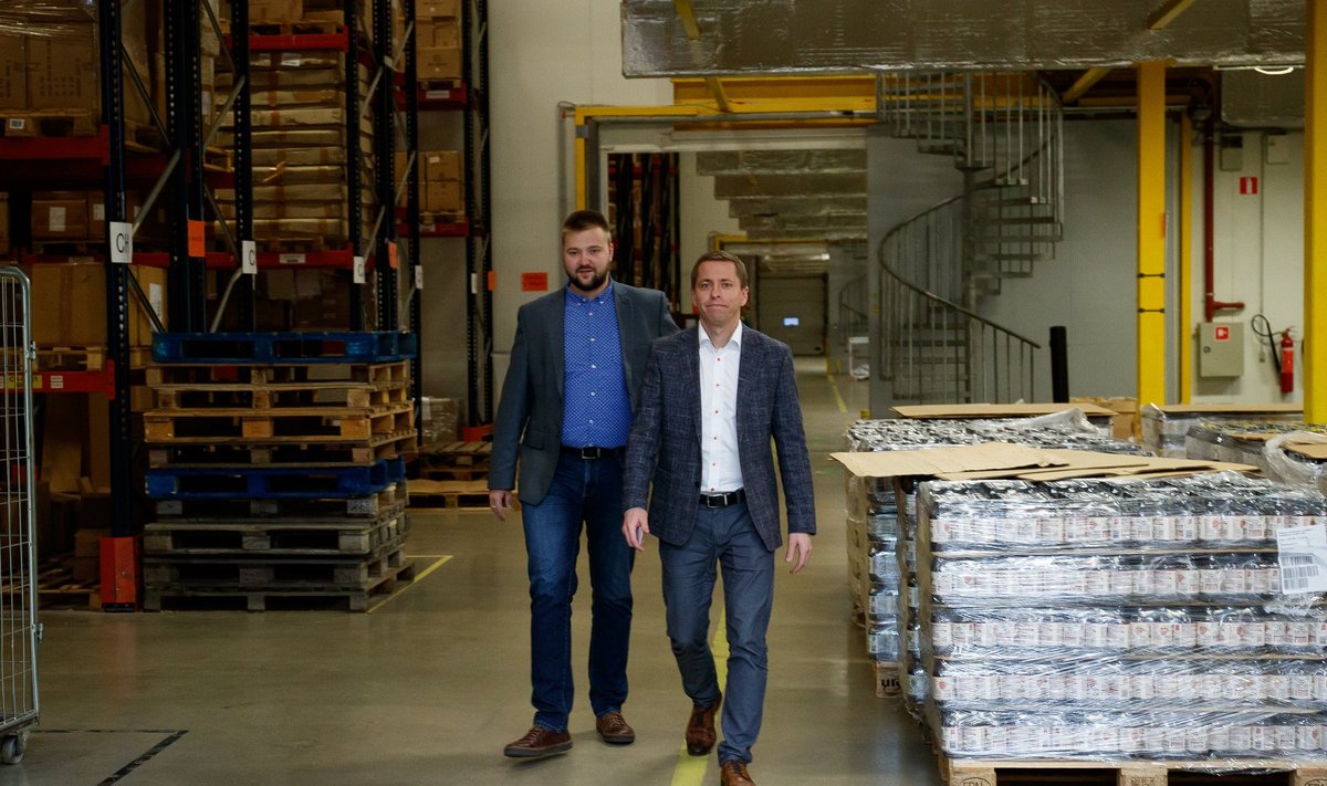 Balti Logistika müügijuht Peeter Vahar ja tegevjuht Joel Timm 