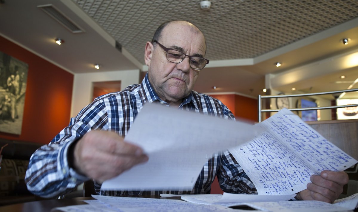 Olümpiavõitja Jaan Talts seenior saabub intervjuule paki tihedalt täis kirjutatud paberitega. Need on tema märkmed EOK presidendi valimiste kohta.