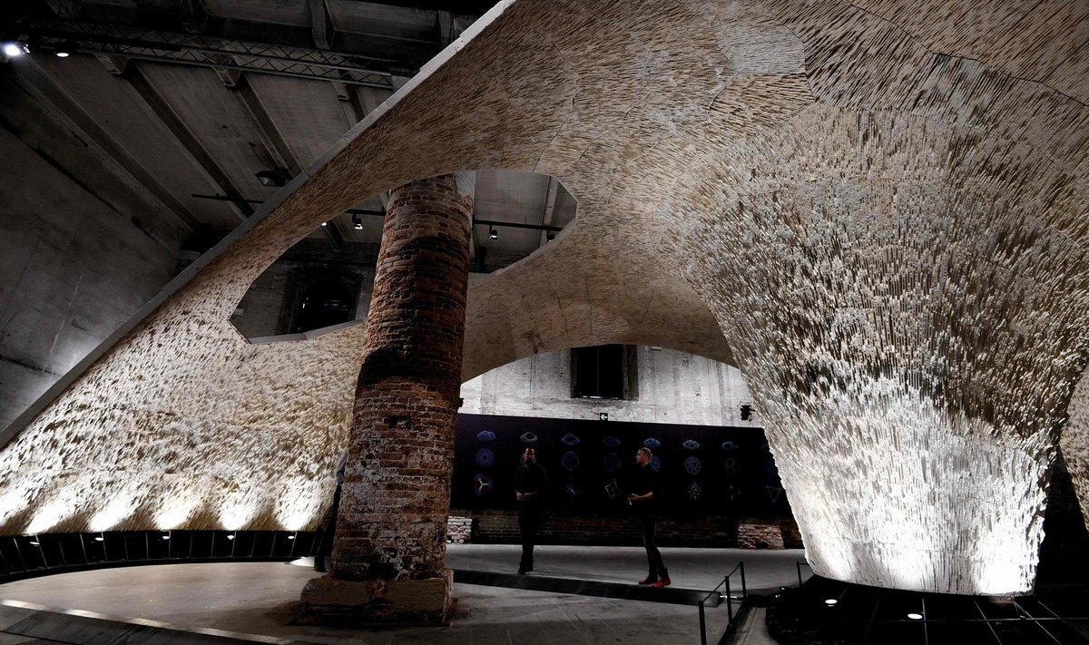 Zürichi tehnikaülikooli loodud vabalt seisvatest kiviplokkidest koosnev „Armadilli võlv” kui üks näituse tõmbenumbreid on muljet avaldav.
