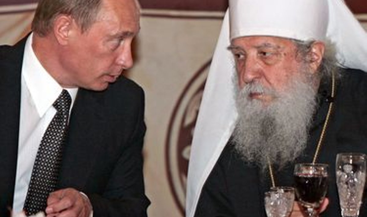 Venemaa president Vladimir Putin ja Välisvene õigeusu kiriku pea metropoliit Lavr (Laurus)