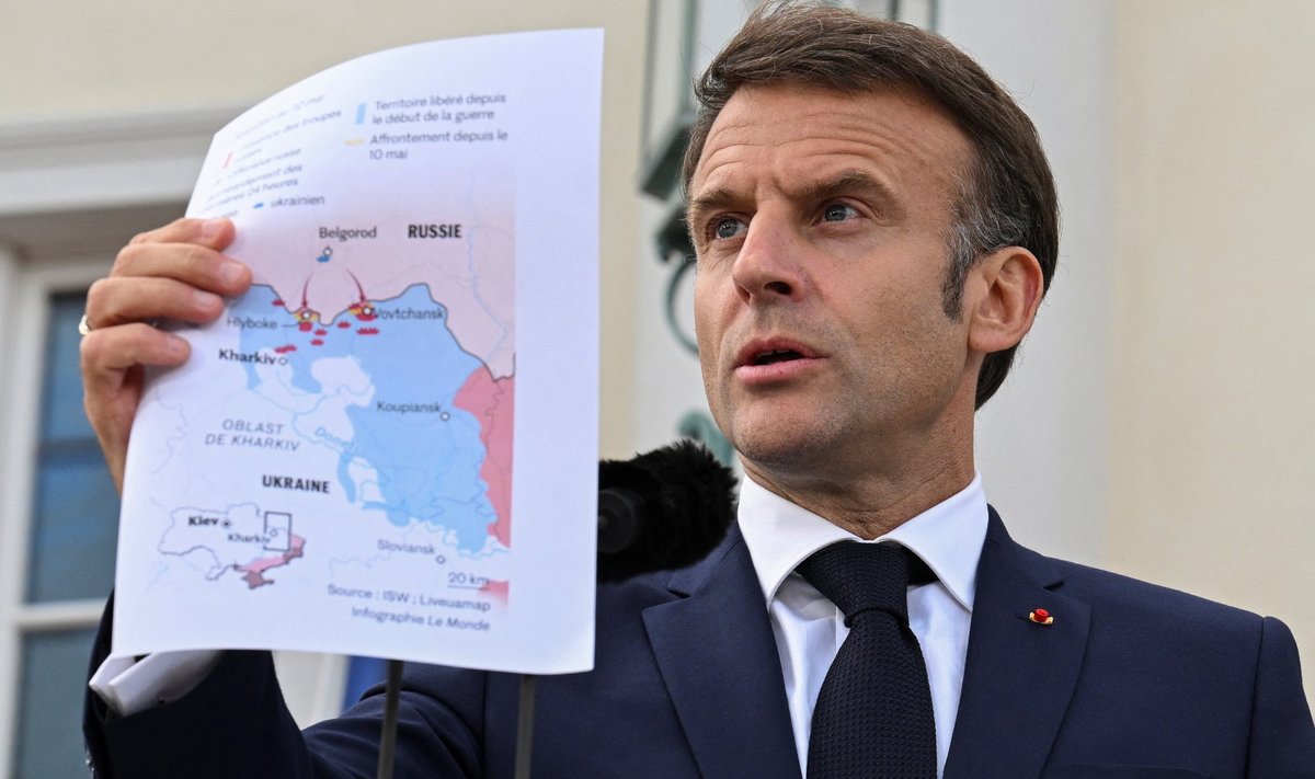Emmanuel Macron ütles Saksamaa riigivisiidi ajal toimunud pressikonverentsil, et Ukrainal peaks olema võimalus kasutada lääne relvastust Venemaa sõjaväebaaside neutraliseerimiseks.