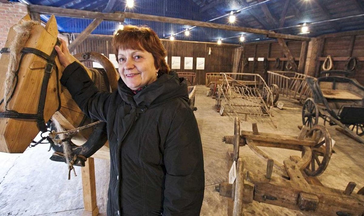 Eesti Põllumajandusmuuseumi direktriss Merli Sild rõõmustab kaasaegseks saanud tõllakuuri üle.