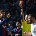 FOTOD | Barcelona purustas jõulueelses El Clasicos Madridi Reali, kohtunik andis Reali kaitsjale eksliku punase kaardi