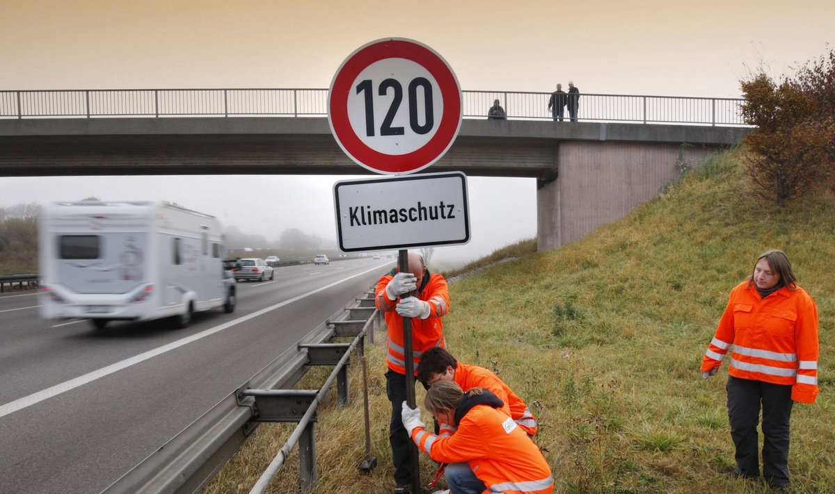 Kliimaprotest Saksamaal, mis nõuab kiirteel kiiruste piiramist
