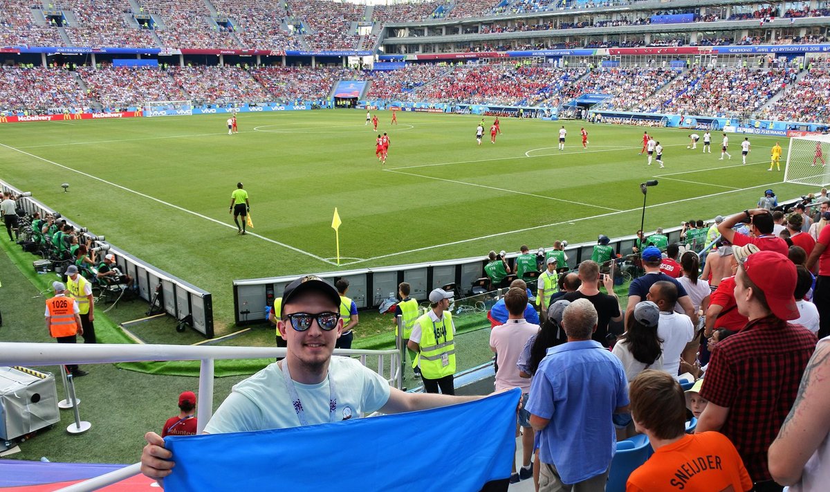 Inglismaa vs Panama Eesti lippuga