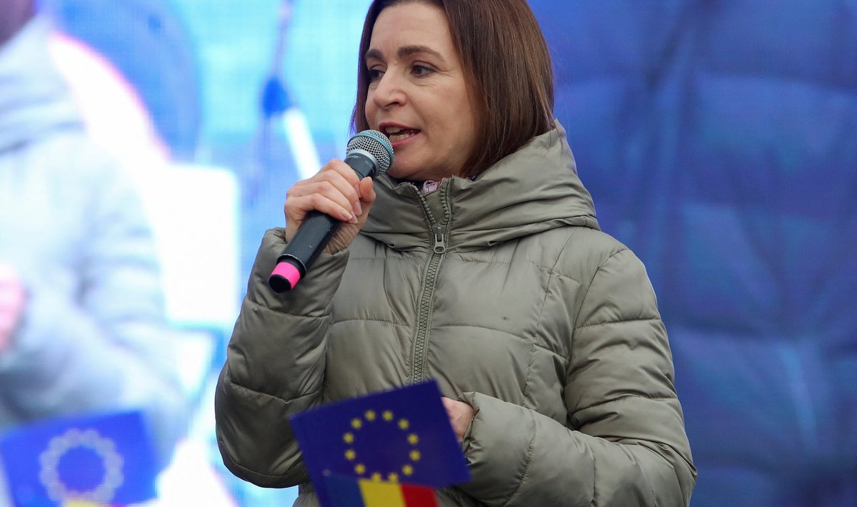 Moldova president Maia Sandu tähistab otsust alustada liitumisläbirääkimisi EL-iga 