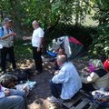 ФОТО: Патруль МуПо обнаружил в центре Таллинна палаточный лагерь бездомных
