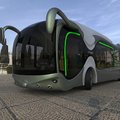Futuristliku dinosauruse kujuga tuleviku autobuss Ungarist