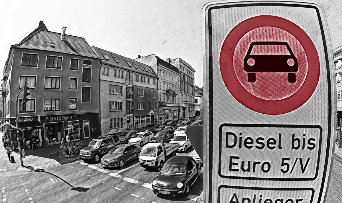Saksamaal on kohati alla Euro 5/V heitmestandardiga diiselsõidukitel liiklemine keelatud.