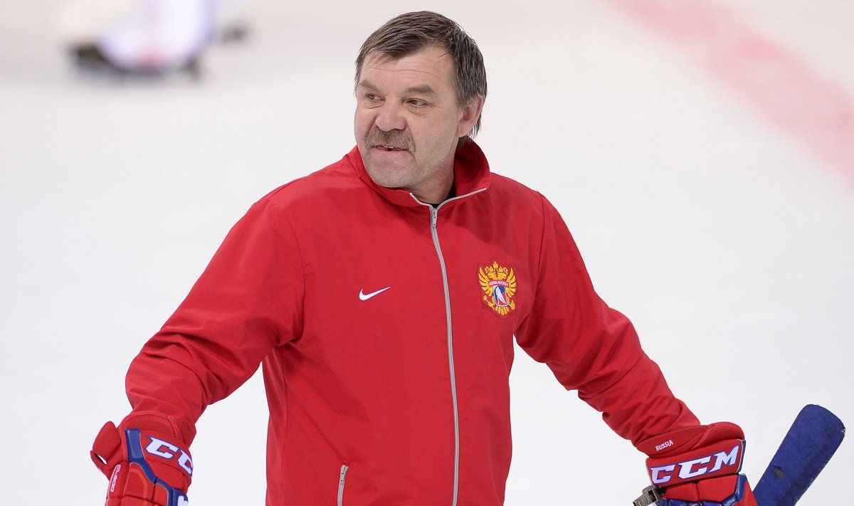 Russian national ice hockey team holds training session