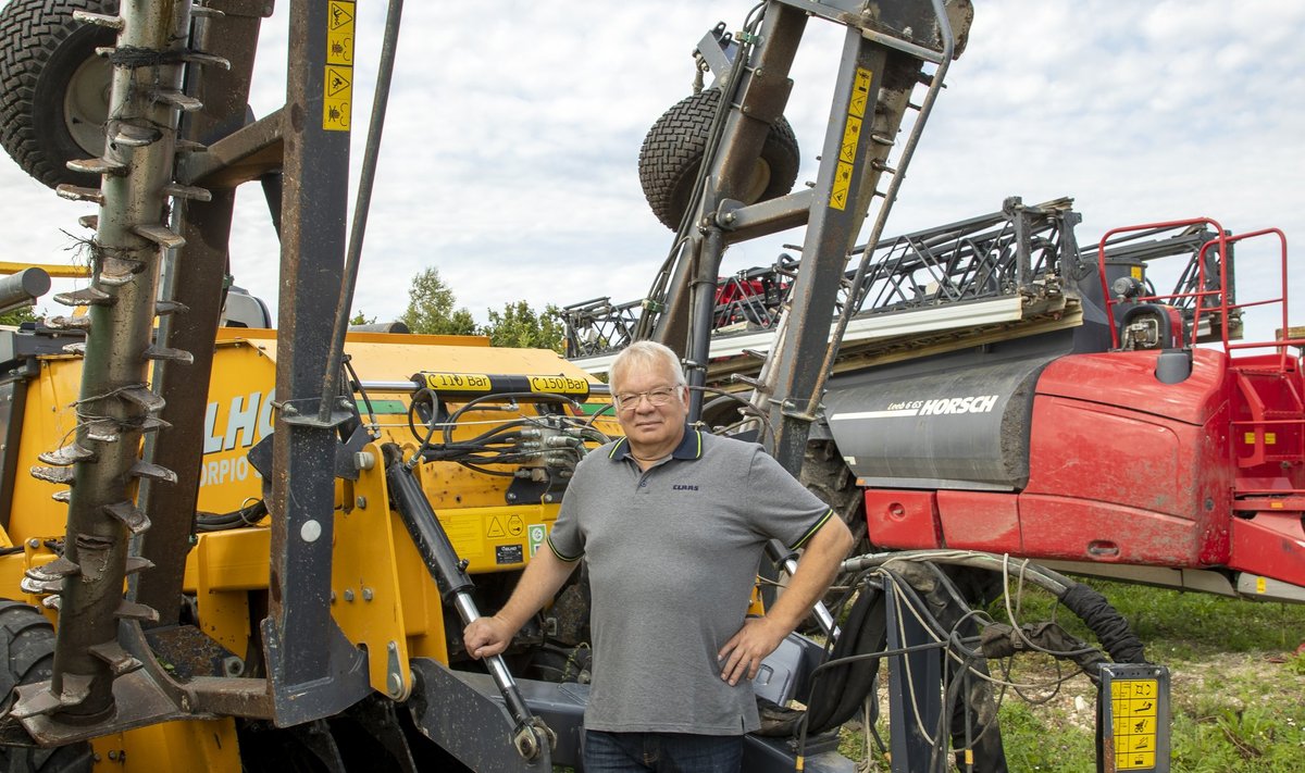 "Masinapark ja tööjõud võimaldaks suuremalgi pinnal majandada," arvab Kaido Kirst. Ainult maad pole rohkem saada. 